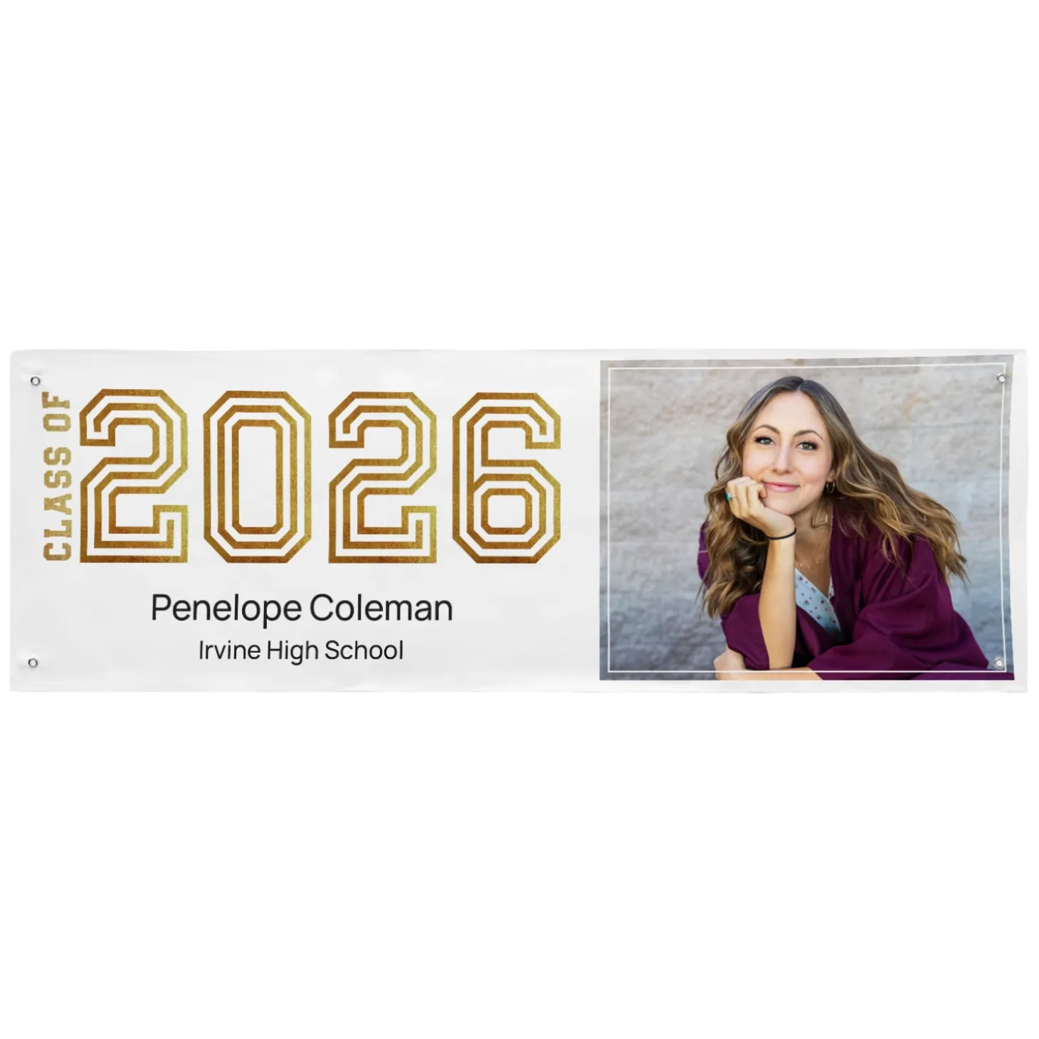 Illuminated Year Graduation Photo Banner