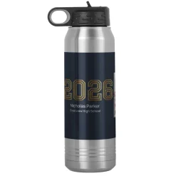 Illuminated Year Graduation Photo Stainless Steel Water Bottle