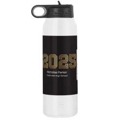 Illuminated Year Graduation Photo Stainless Steel Water Bottle
