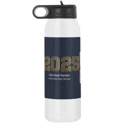 Illuminated Year Graduation Photo Stainless Steel Water Bottle