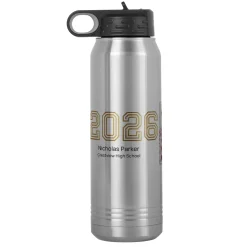 Illuminated Year Graduation Photo Stainless Steel Water Bottle