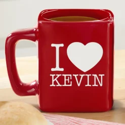 I Love...Red Square Mug Set
