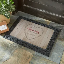 I Love Us Heart Doormat