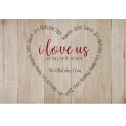I Love Us Heart Doormat