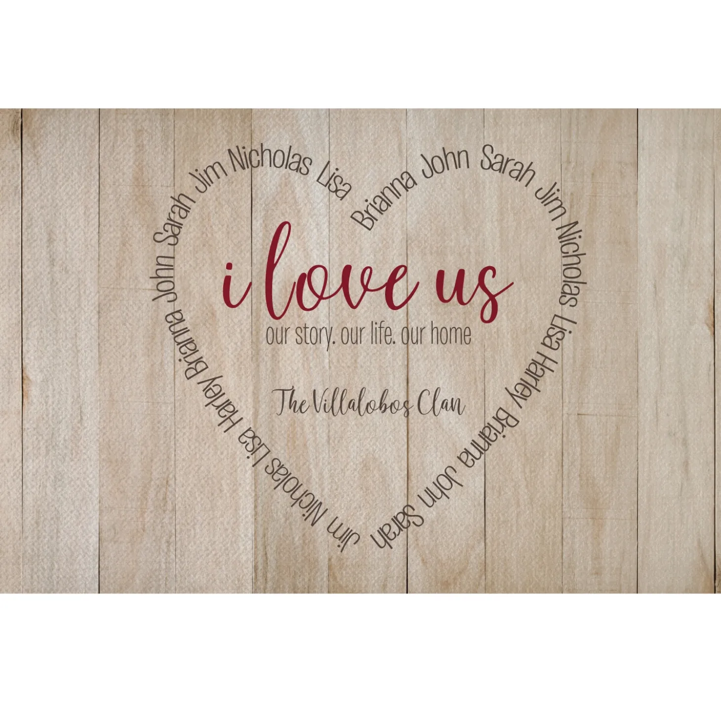 I Love Us Heart Doormat