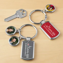 I Love Us Photo Keychain