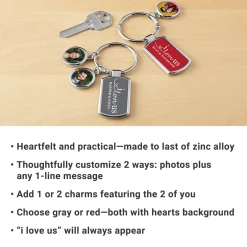 I Love Us Photo Keychain