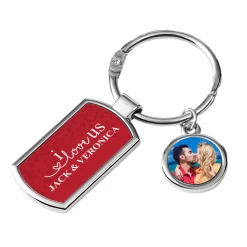 I Love Us Photo Keychain