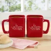 I Love Us Red Square Mug Set