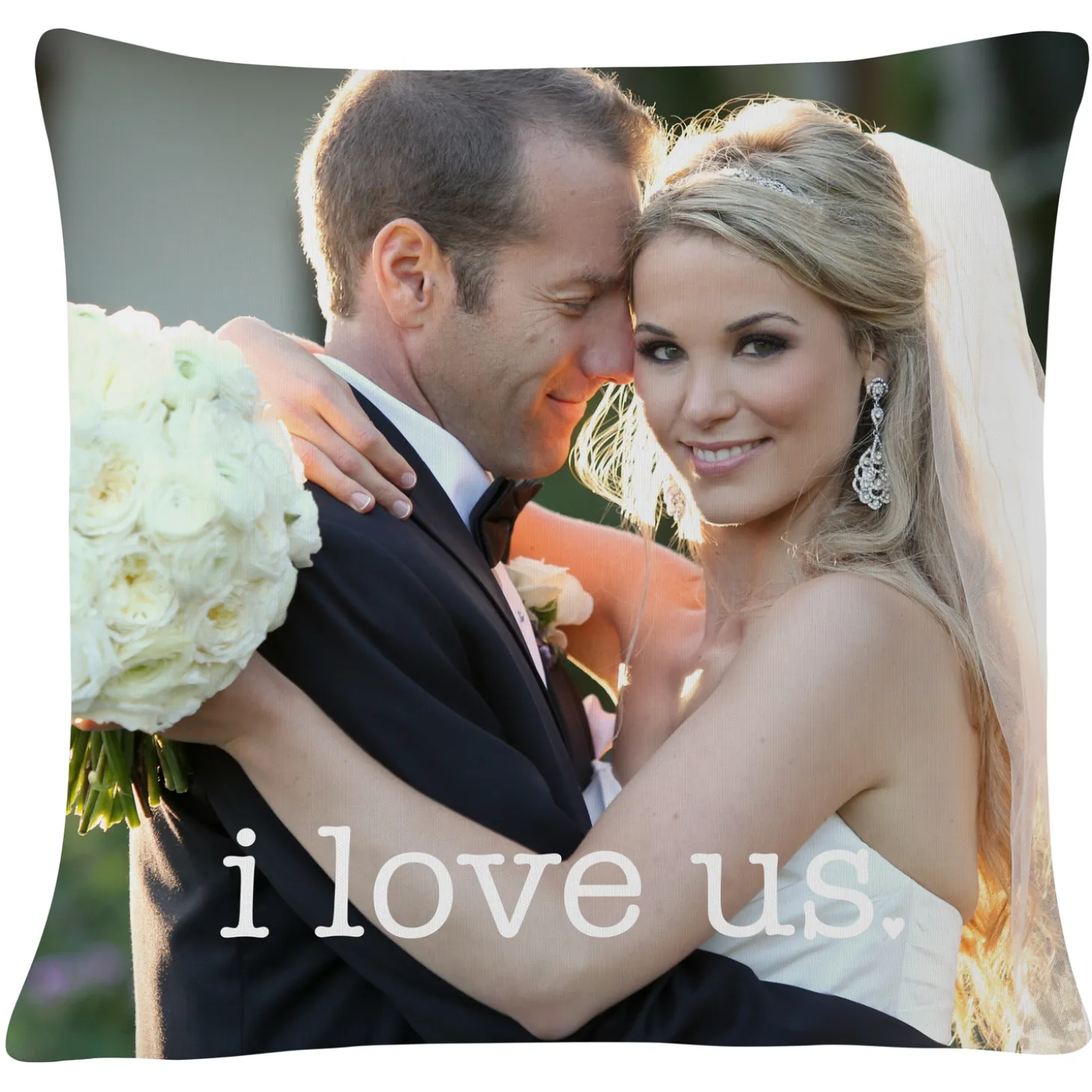 I Love Us Wedding Photo Pillow