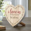I Love Us Wood Heart