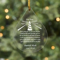 I'm Free Teardrop Ornament