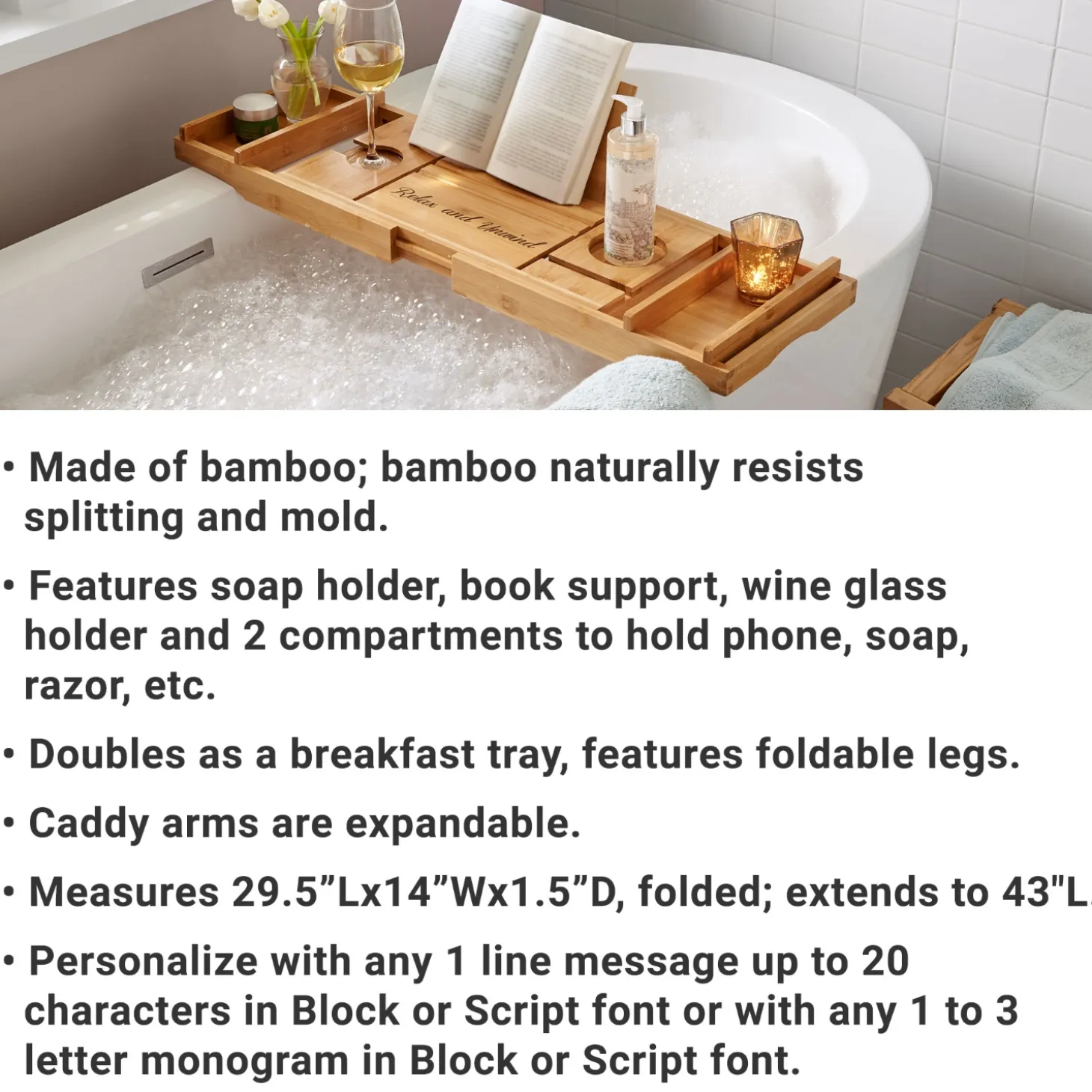 2-in-1 Convertible Bath Caddy