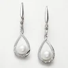 Infinite Diamond & Pearl Earrings