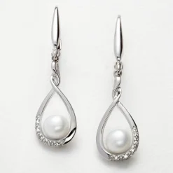 Infinite Diamond & Pearl Earrings