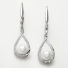 Infinite Diamond & Pearl Earrings