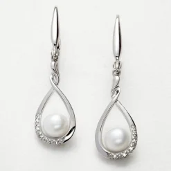 Infinite Diamond & Pearl Earrings