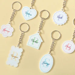 Initial And Name Acrylic Keychain