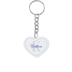 Initial And Name Acrylic Keychain