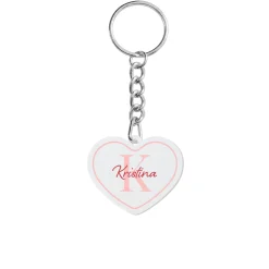 Initial And Name Acrylic Keychain