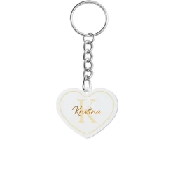 Initial And Name Acrylic Keychain
