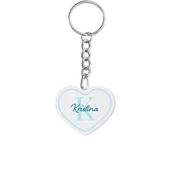 Initial And Name Acrylic Keychain