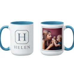 Initial and Name Photo Mug
