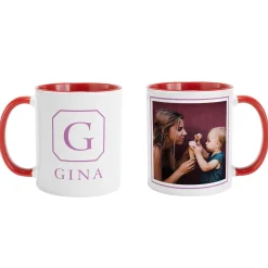 Initial and Name Photo Mug