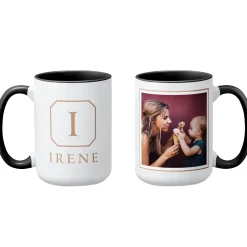 Initial and Name Photo Mug
