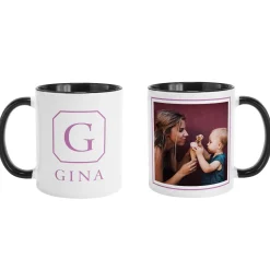 Initial and Name Photo Mug