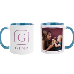 Initial and Name Photo Mug