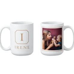 Initial and Name Photo Mug