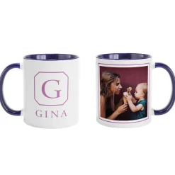 Initial and Name Photo Mug