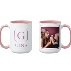 Initial and Name Photo Mug