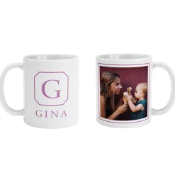 Initial and Name Photo Mug