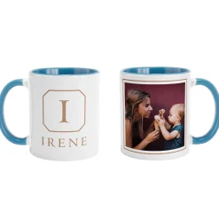 Initial and Name Photo Mug