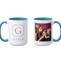 Initial and Name Photo Mug