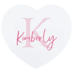 Initial and Script Name Heart Keepsake Box