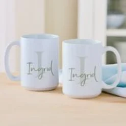 Initial and Script Name Mug