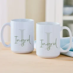 Initial and Script Name Mug