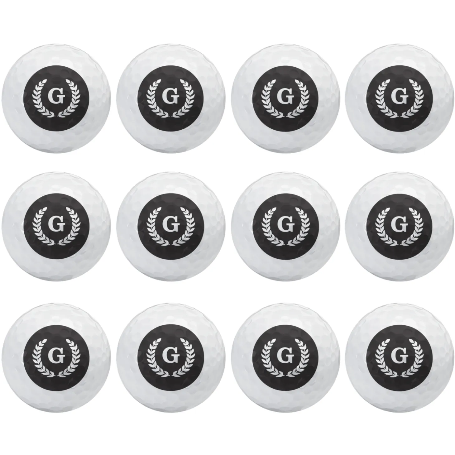 Initial Crest Golf Balls