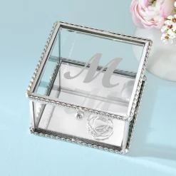 Initial Glass Keepsake Box