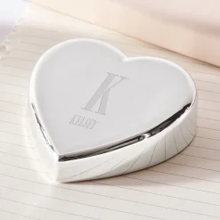 Initial Heart Paperweight