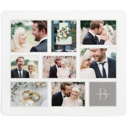 Initial & Name Collage Photo Plush Blanket