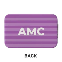 Initial Stripes Rectangle Purse Mirror