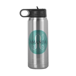 Initial with Name Stainless Steel Water Bottle