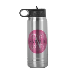 Initial with Name Stainless Steel Water Bottle