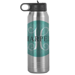 Initial with Name Stainless Steel Water Bottle