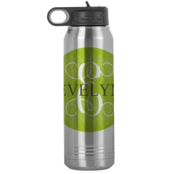 Initial with Name Stainless Steel Water Bottle