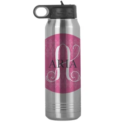 Initial with Name Stainless Steel Water Bottle